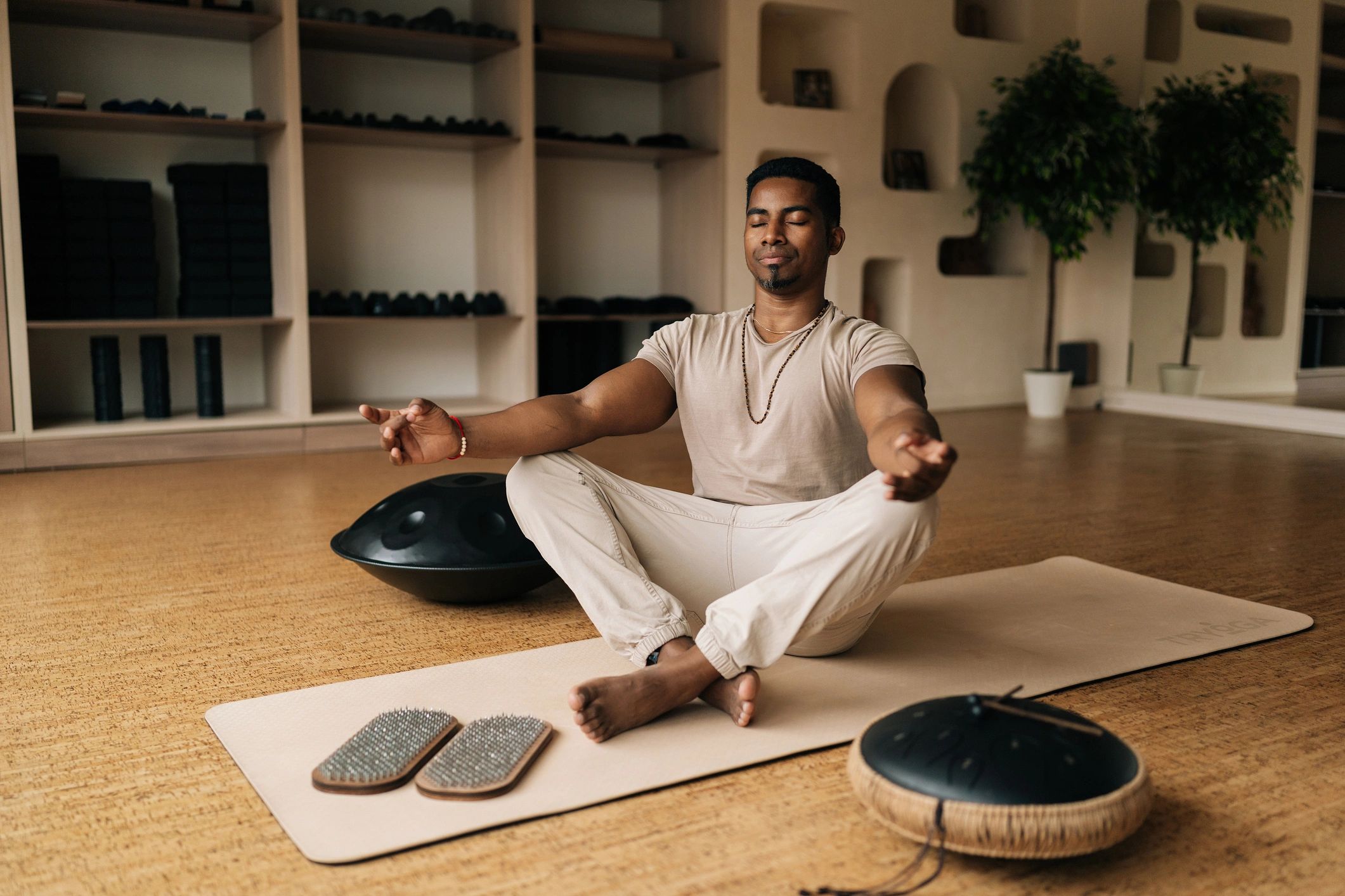 Peaceful meditation representing spiritual clarity and focus